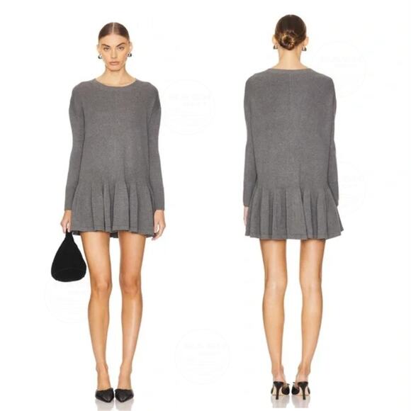 Free People Time On My Side Sweater Mini Dress | Dark Heather Gray S, NWT - Picture 6 of 6